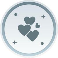 Love Solid button Icon vector