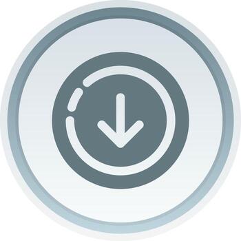 Down Solid button Icon vector