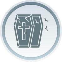 Coffin Solid button Icon vector