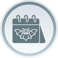 Demon Solid button Icon vector