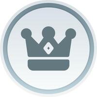 Crown Solid button Icon vector
