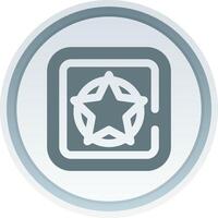 Star Solid button Icon vector