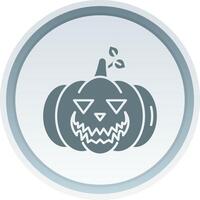 Pumpkin Solid button Icon vector