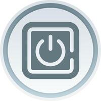 Power on Solid button Icon vector