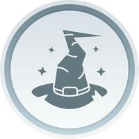 Witch hat Solid button Icon vector