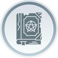 Magic book Solid button Icon vector