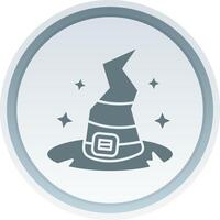 Witch hat Solid button Icon vector