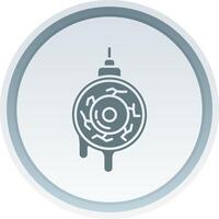 Eye ball Solid button Icon vector