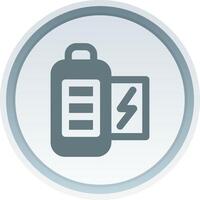 Battery full Solid button Icon vector