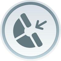 Incoming Solid button Icon vector