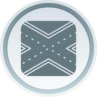 Runway Solid button Icon vector