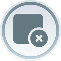 Delete square Solid button Icon vector