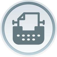 Typewriter Solid button Icon vector