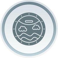 Porthole Solid button Icon vector