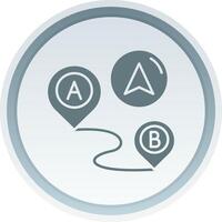 Distance Solid button Icon vector