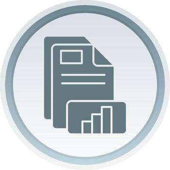 Chart Solid button Icon vector