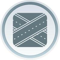 Overpass Solid button Icon vector
