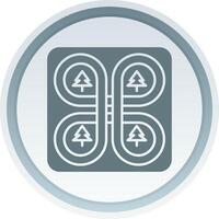 Overpass Solid button Icon vector