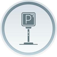 Parking Solid button Icon vector