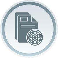 Setup Solid button Icon vector