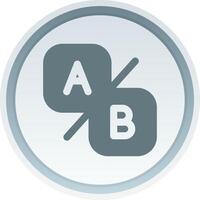 Compare ab Solid button Icon vector