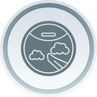 Porthole Solid button Icon vector