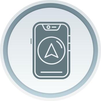 Direction Solid button Icon vector