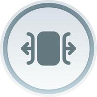 Carousel horizontal Solid button Icon vector