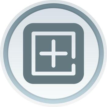 añadir cuadrado sólido botón icono vector