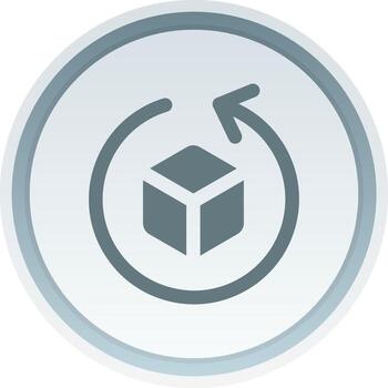 girar objeto sólido botón icono vector