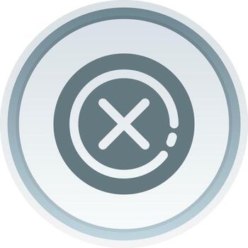 Eliminar 1 sólido botón icono vector