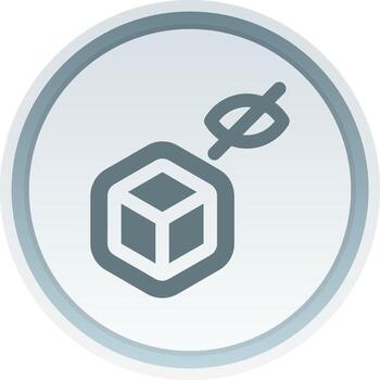 Hide object Solid button Icon vector