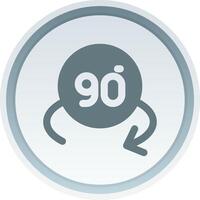 Rotate angle 90 Solid button Icon vector
