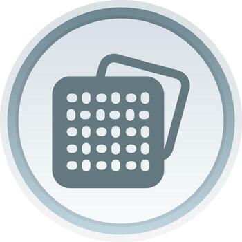 modelo sólido botón icono vector