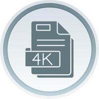 4k Solid button Icon vector