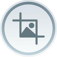 Crop selection Solid button Icon vector