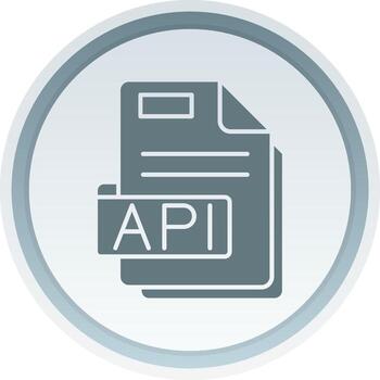 Api Solid button Icon vector