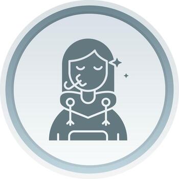 Congratulation Solid button Icon vector