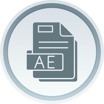 Ae Solid button Icon vector
