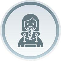 Vomit Solid button Icon vector