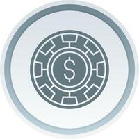 Chip Solid button Icon vector