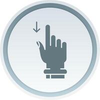 Swipe Down Solid button Icon vector