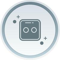 Dice two Solid button Icon vector