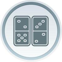 Domino Solid button Icon vector