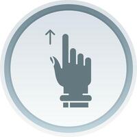 Swipe Up Solid button Icon vector