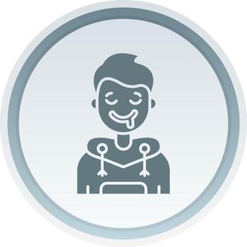 Drooling Solid button Icon vector