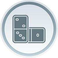 Domino Solid button Icon vector