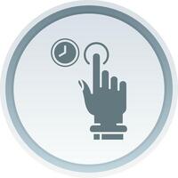 Click and Hold Solid button Icon vector