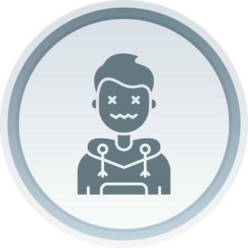 Dead Solid button Icon vector