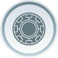 Chip Solid button Icon vector